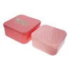 Lot de 2 boîtes à goûter rose Léopard