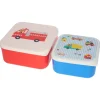 Lot de 2 boîtes à goûter véhicules et chiens - Croquette