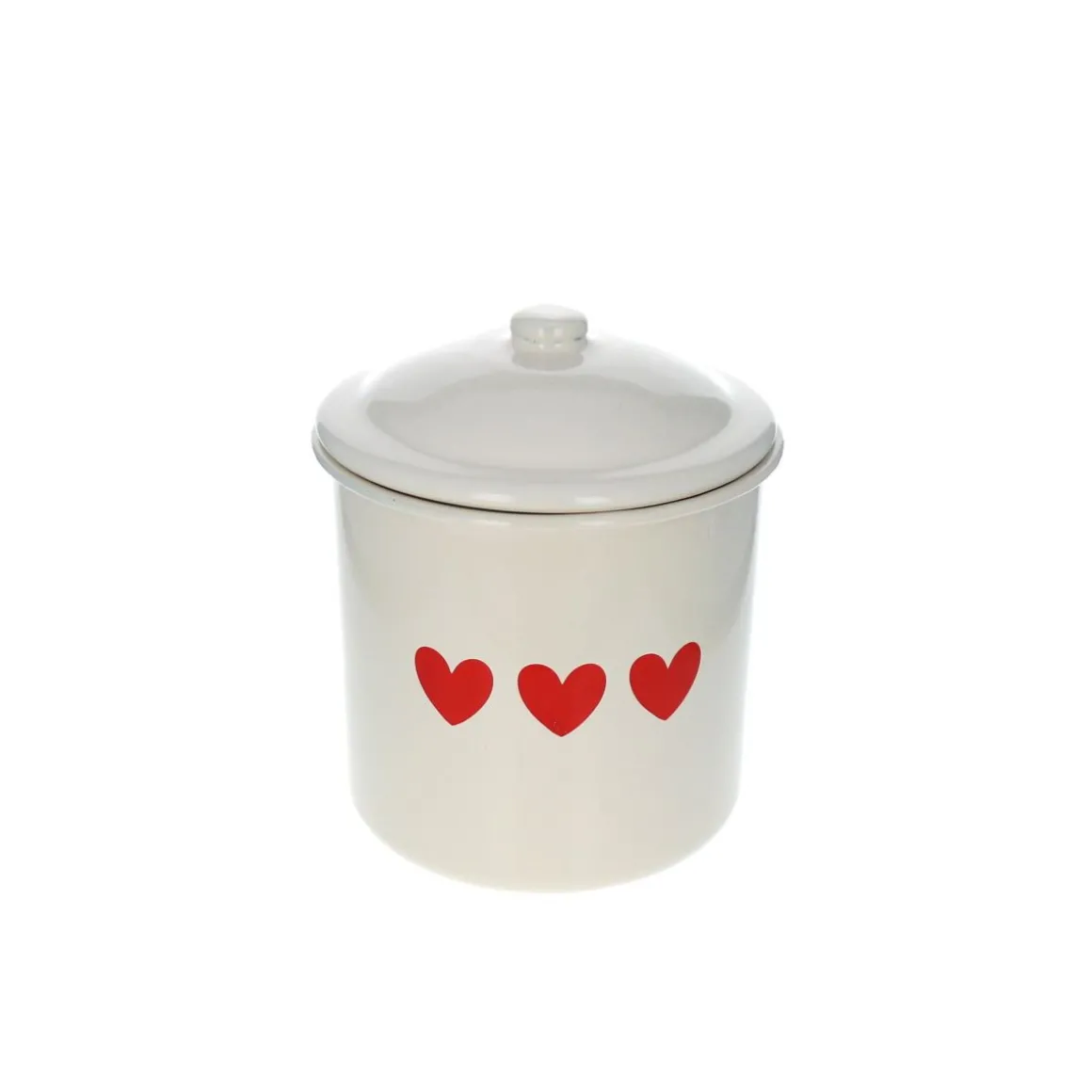 Lot de 3 boîtes métal cœur rouge