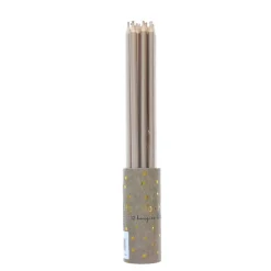 Lot de 12 bougies dorées