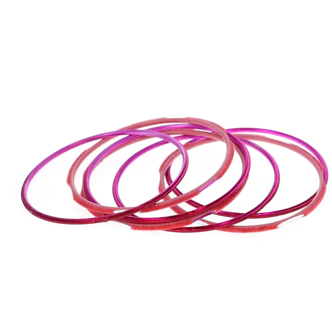 Lot de 6 bracelet en métal indien rose corail poinçon argent