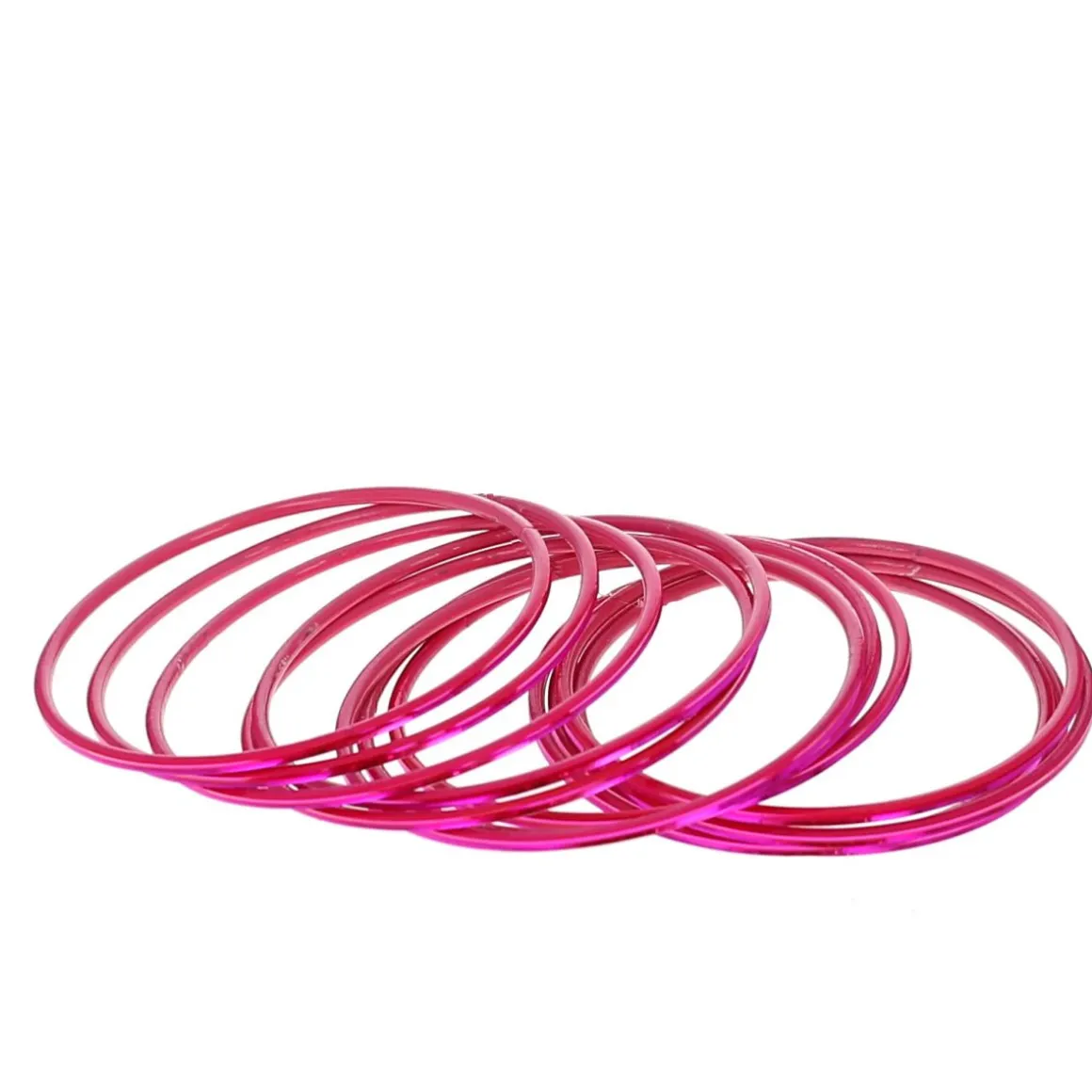 Lot de 12 bracelets en métal indien rose