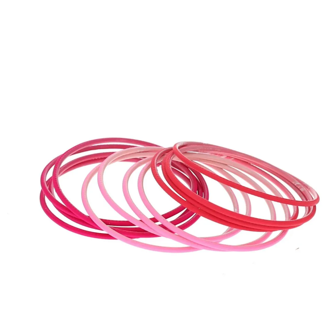 Lot de 12 bracelets en métal indien dégradés rose