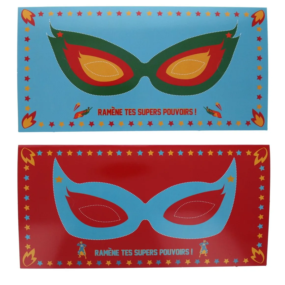 Lot de 6 cartes d'invitation Super-héros