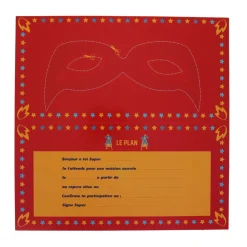 Lot de 6 cartes d'invitation Super-héros