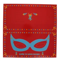 Lot de 6 cartes d'invitation Super-héros