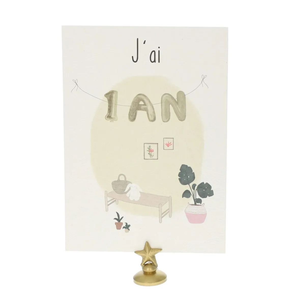 Lot de 12 cartes Ma première année de bébé