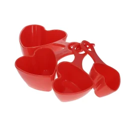 Lot de 4 cuillères doseuses coeurs en mélamine