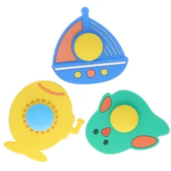 Lot de 3 jeux de bain ventouses rotatives en silicone
