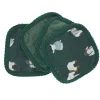 Lot de 4 lingettes lavables en éponge vert - Doux comme un agneau