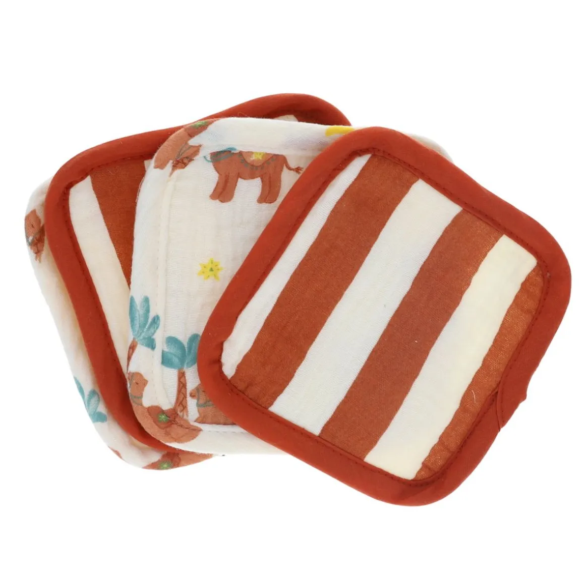 Lot de 5 lingettes lavables en éponge - Sahara