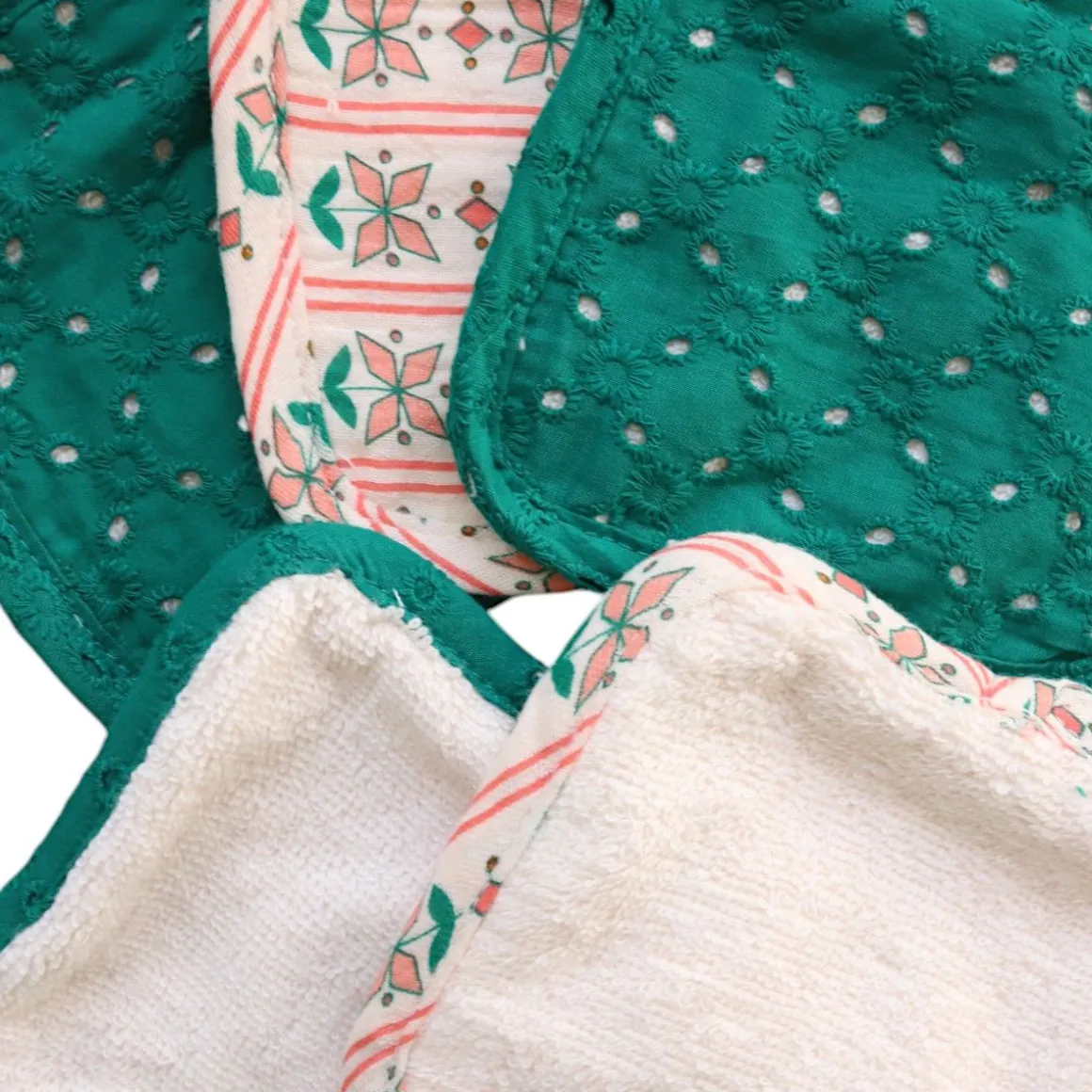 Lot de 5 lingettes lavables en éponge - Folk d'été