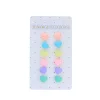 Lot de 6 paires de boucles d'oreilles cœurs multicolores