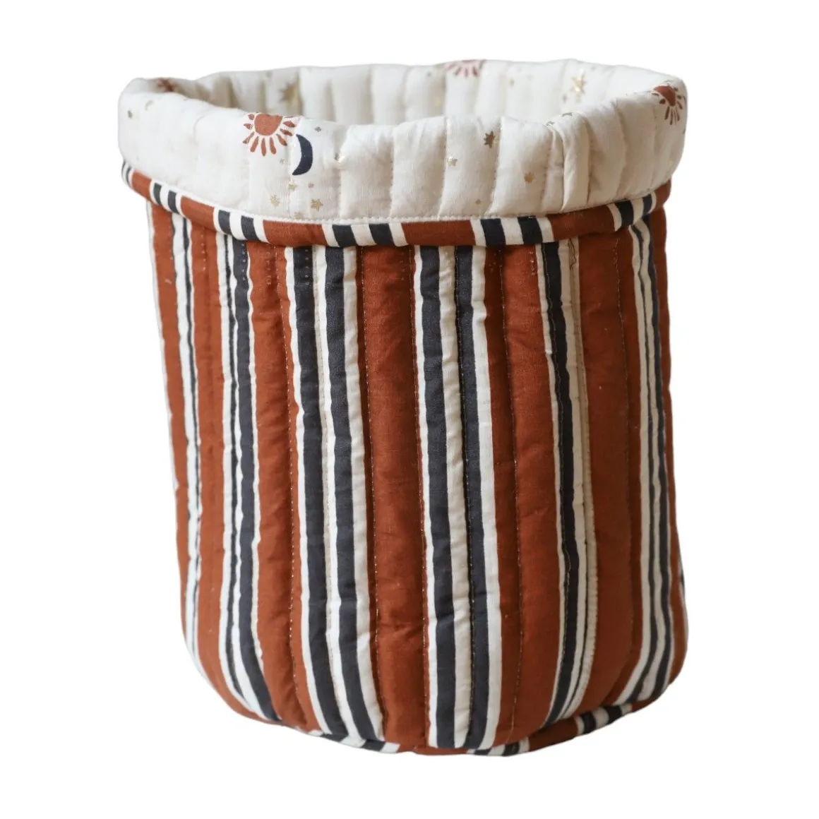 Lot de 2 paniers de rangement marron et écru - Curiosité du ciel