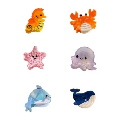Lot de 3 pinces cheveux enfant hippocampe baleine étoile