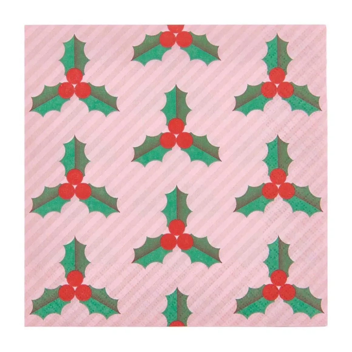 Lot de 20 serviettes en papier motifs houx