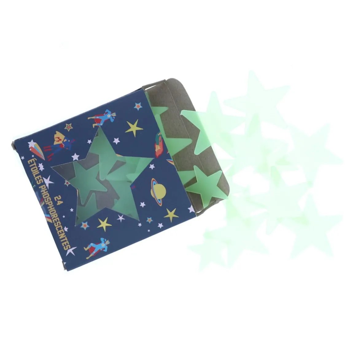 Lot de 24 étoiles Phosphorescentes