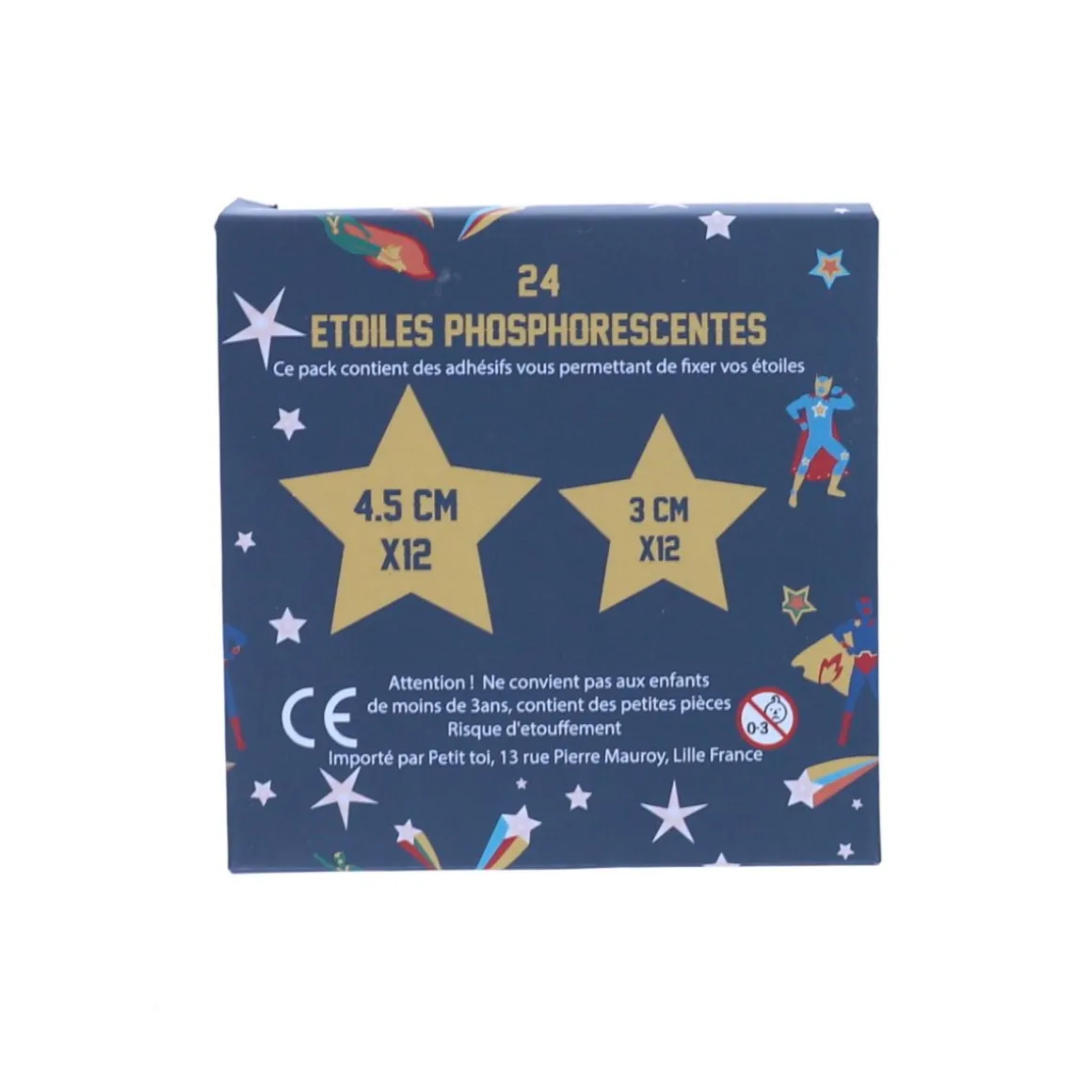 Lot de 24 étoiles Phosphorescentes
