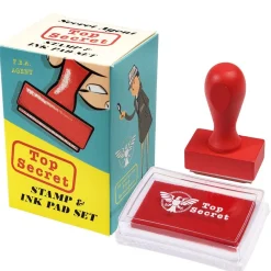 Lot de tampons et encre top secret