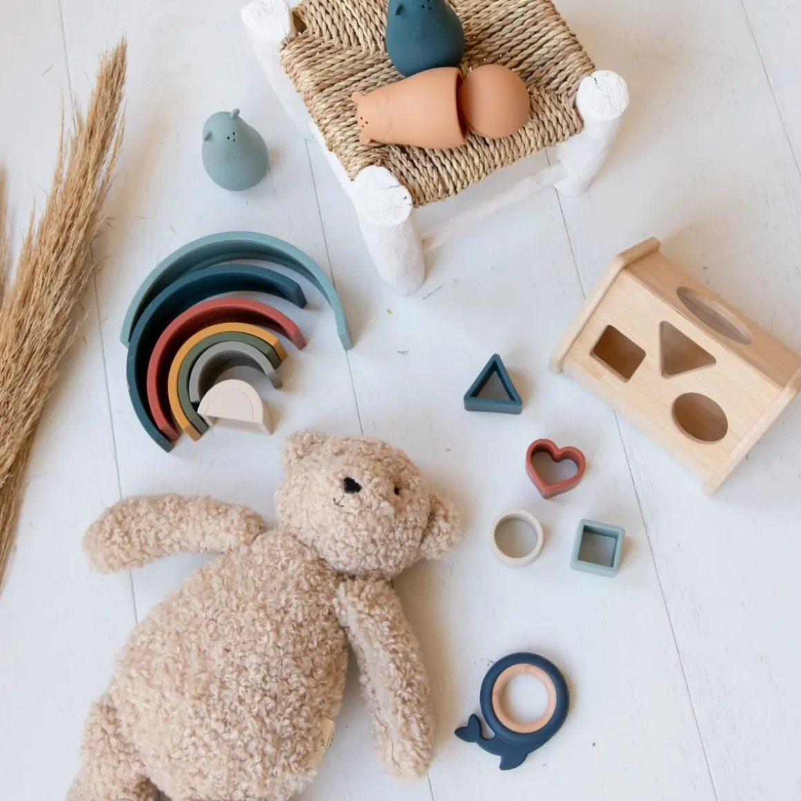 Maison à formes en bois et silicone