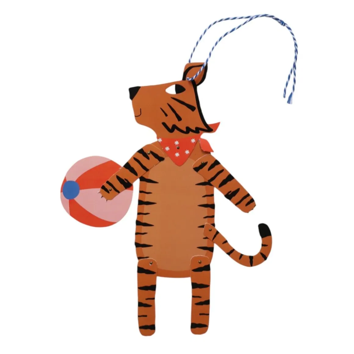 Marionnette articulée en papier - Tigre du Bengale