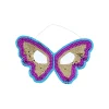 Masque papillon bleu rose doré