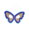 Masque papillon doré violet bleu