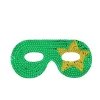 Masque Super-héros vert étoile doré