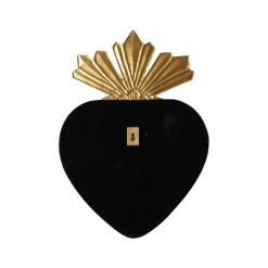 Miroir cœur doré