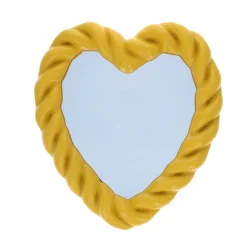 Miroir cœur jaune