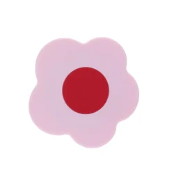 Miroir de poche fleur rose