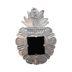 Miroir ex-voto argent et violet