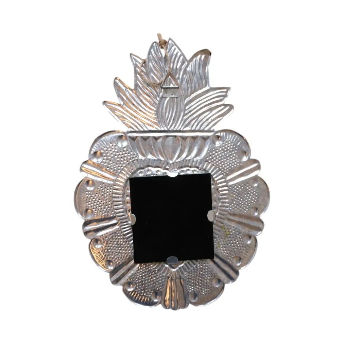 Miroir ex-voto argent et violet