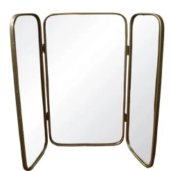 Miroir triptyque rectangulaire doré