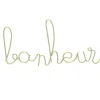 Mot métal doré bonheur