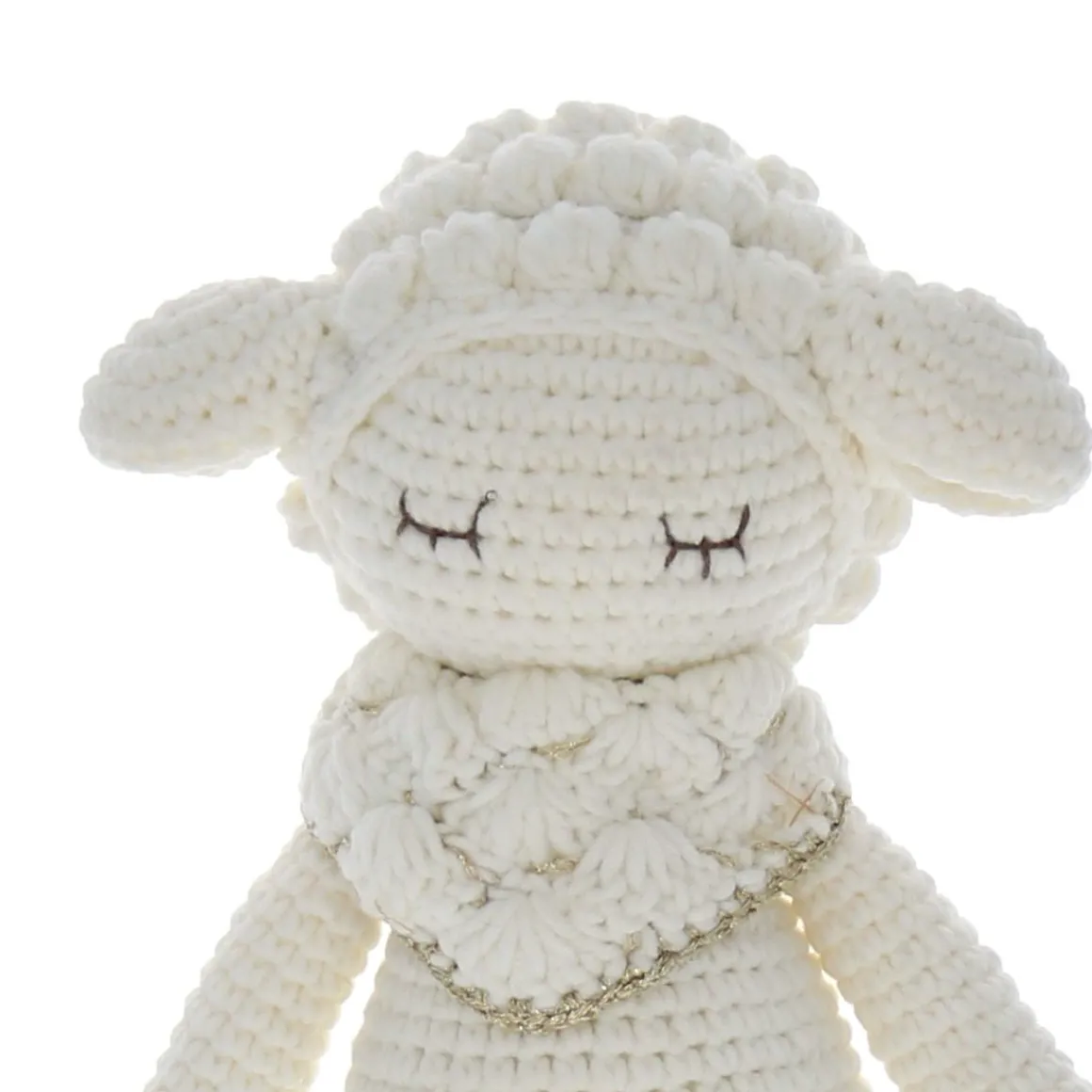 Mouton doré debout en crochet