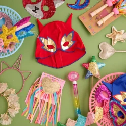 Paire d'épaulettes à clipser cœur à franges multicolores