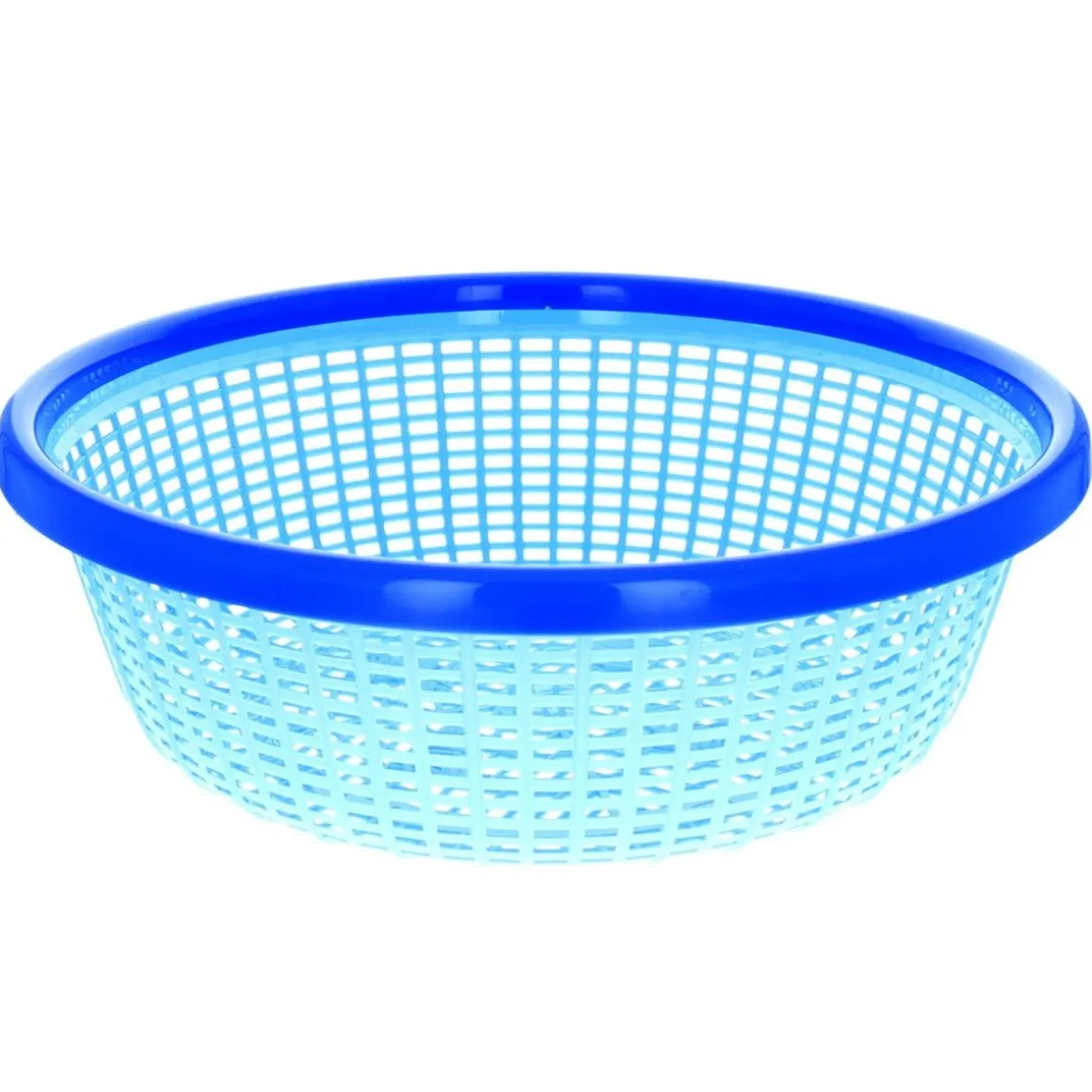 Panier bleu motif floral