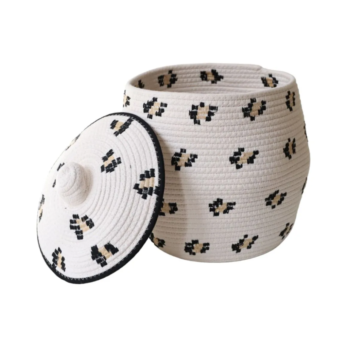 Panier léopard avec couvercle - Chaton