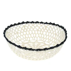 Panier médium rond bord noir