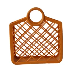 Panier rétro en silicone camel