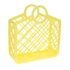 Panier rétro en silicone jaune