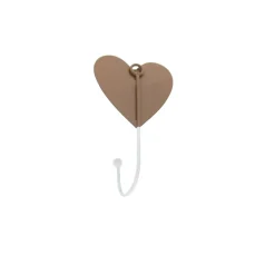 Patere coeur brun