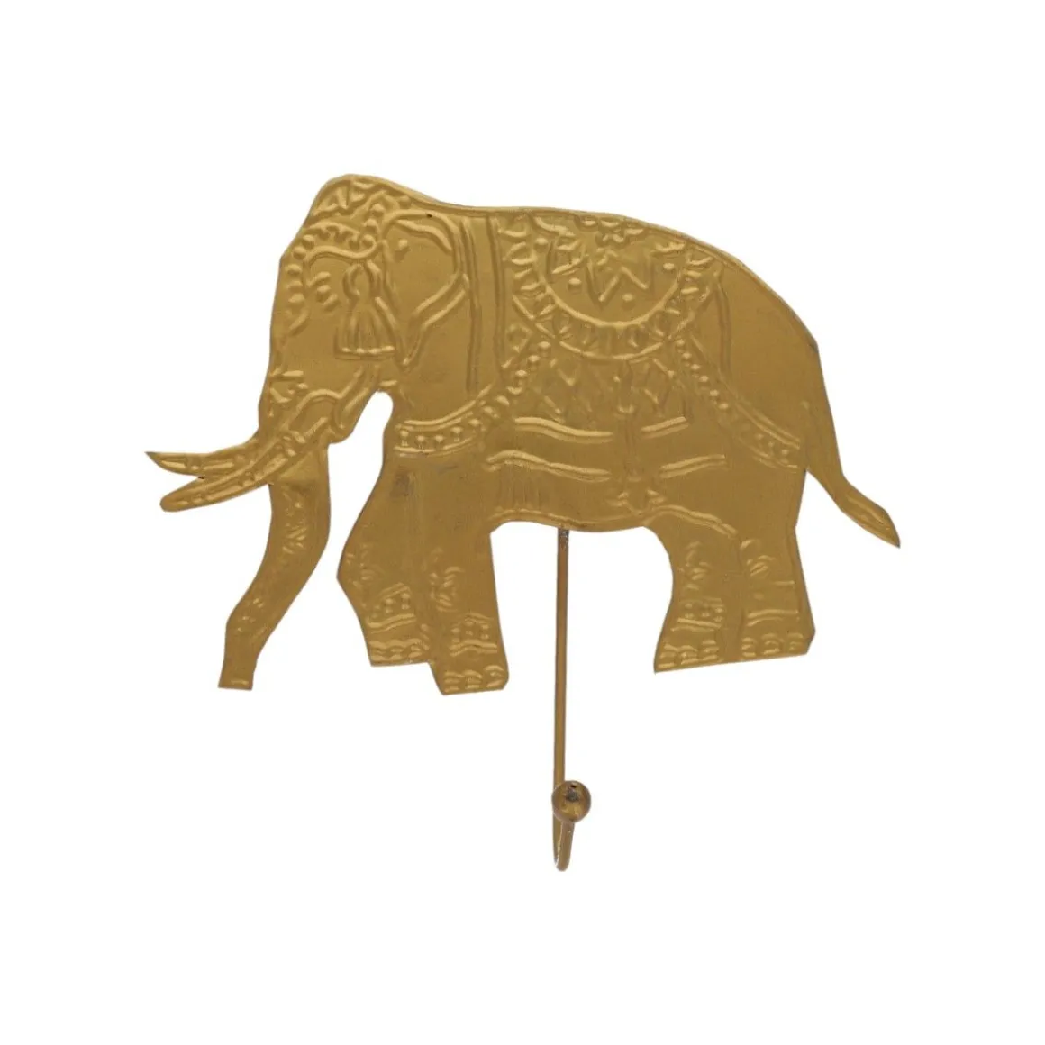 Patère éléphant en laiton