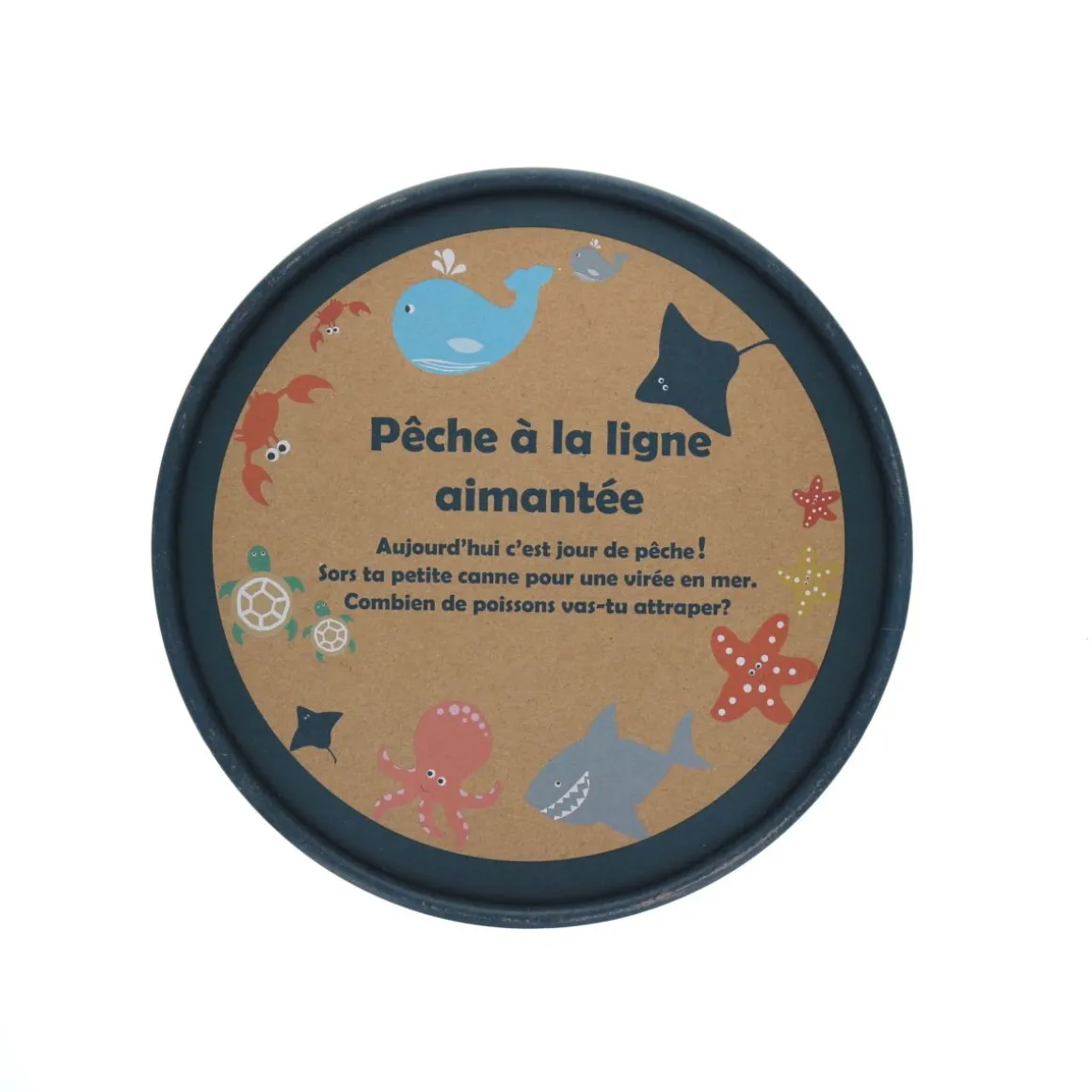 Pêche à la ligne magnétique en bois