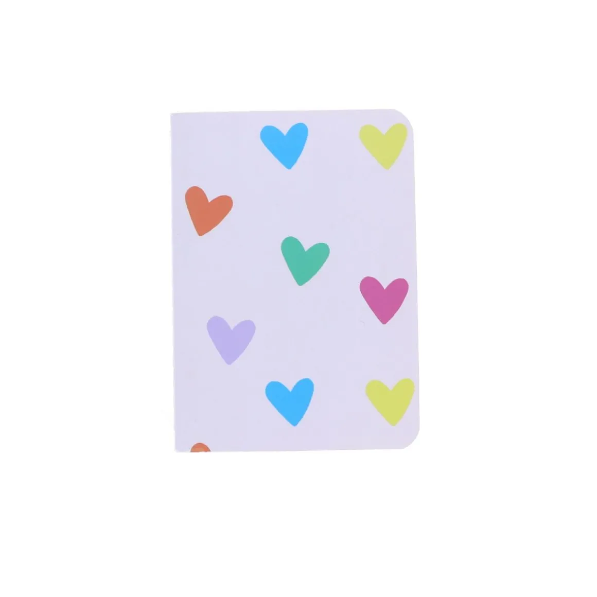 Petit carnet de notes cœurs multicolores