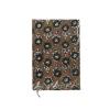 Petit carnet de notes fleuri kaki Block print - Delhi d'antan