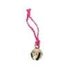 Petit grelot en laiton lien rose