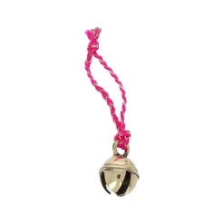 Petit grelot en laiton lien rose