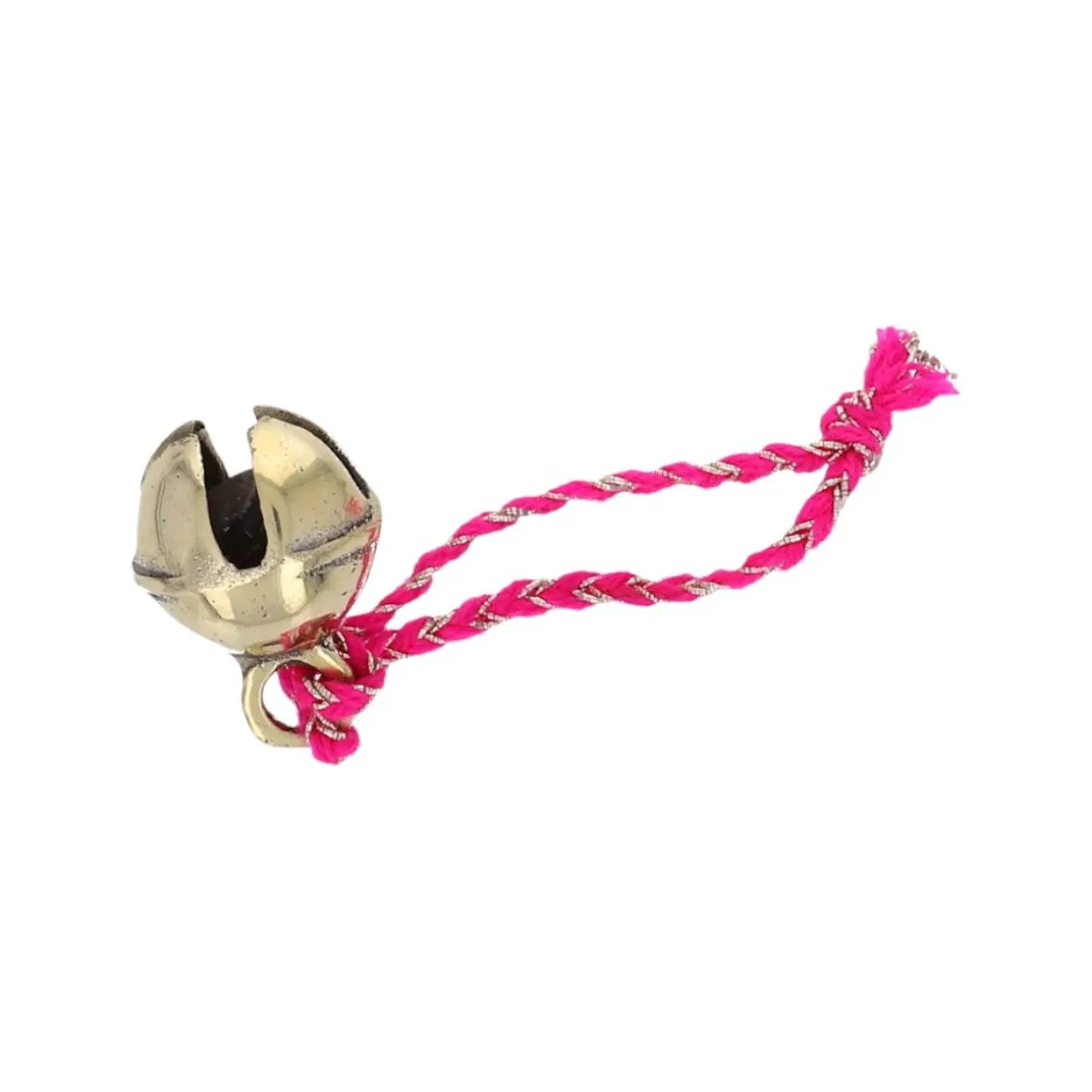 Petit grelot en laiton lien rose